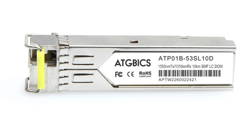 Part Number ISFP-100-BXLC-D, Alcatel Lucent Compatible Transceiver SFP 100Base-BX-D (Tx1550nm/Rx1310nm, 10km, SMF, DOM), ATGBICS