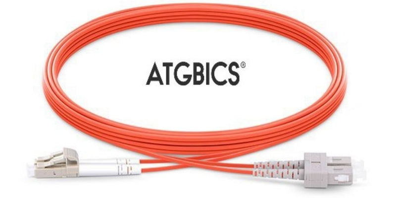 LC-SC OM2, Fibre Patch Cable, Multimode, Duplex, Orange, 2m, ATGBICS