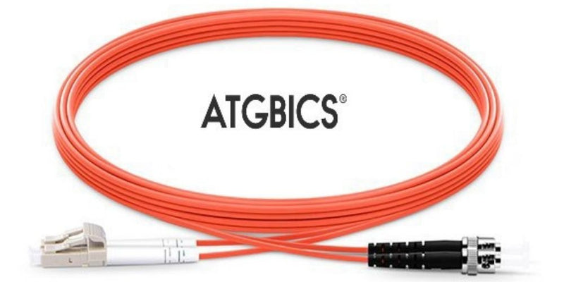 LC-ST OM2, Fibre Patch Cable, Multimode, Duplex, Orange, 15m, ATGBICS