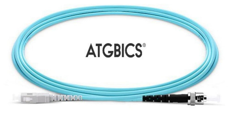 SC-ST OM3, Fibre Patch Cable, Multimode, Simplex, Aqua, 1m, ATGBICS