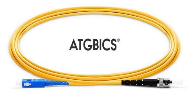 SC-ST OS2, Fibre Patch Cable, Singlemode, Simplex, Yellow, 15m, ATGBICS