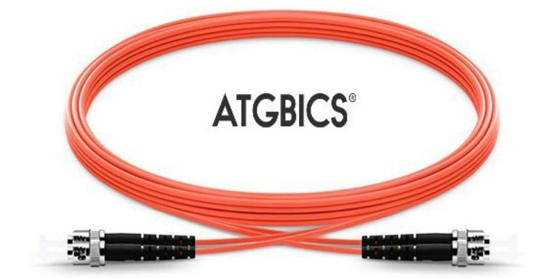 ST-ST OM2, Fibre Patch Cable, Multimode, Duplex, Orange, 8m, ATGBICS