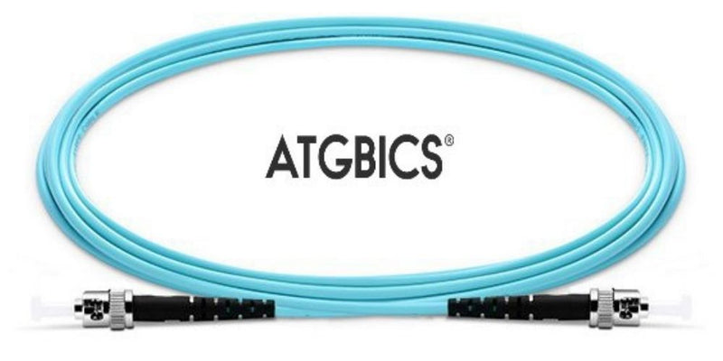 ST-ST OM3, Fibre Patch Cable, Multimode, Simplex, Aqua, 10m, ATGBICS