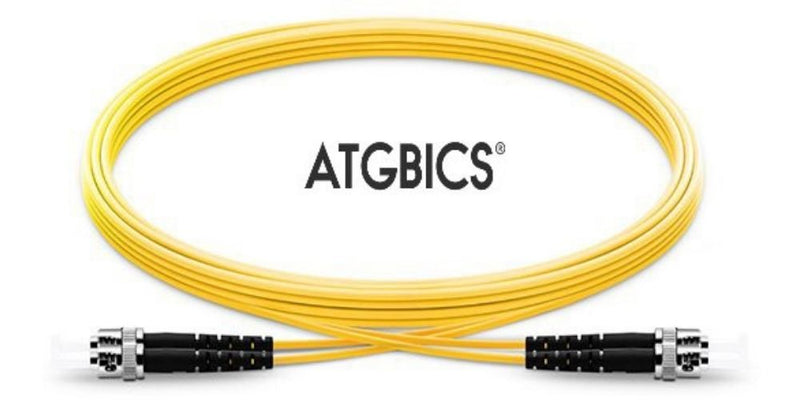 ST-ST OS2, Fibre Patch Cable, Singlemode, Duplex, Yellow, 10m, ATGBICS