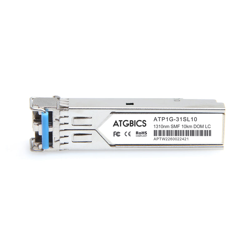 Part Number AFCT-5755ATLZ , Avago Broadcom Compatible Transceiver SFP 1000Base-LX (1310nm, SMF, 15km, DOM, Ind Temp), ATGBICS
